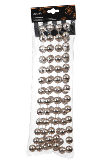 Smokey Pearl Beaded Garland 8.5'L, 2cm Diameter - Image 2