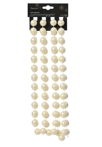 Cream Round Bead Garland 8.9' XL - Image 2