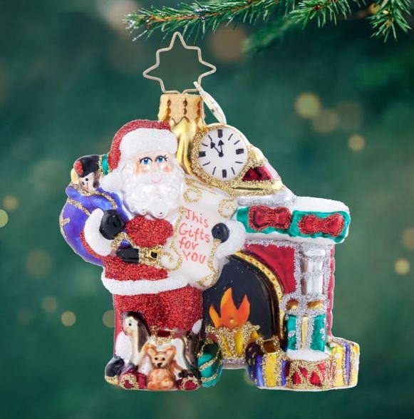 Radko Nice List Santa Gem Ornament