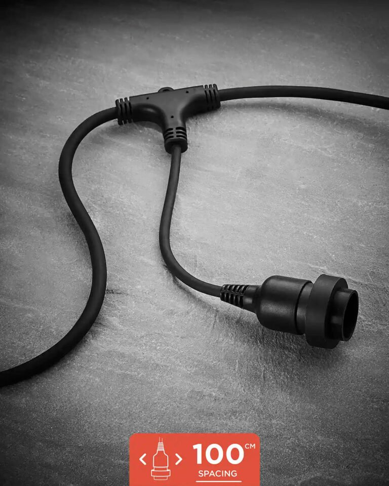 Festoon Series Connectable E27 Long Drop Belt, 10 Sockets, 100 cm Spacing — 10 M
