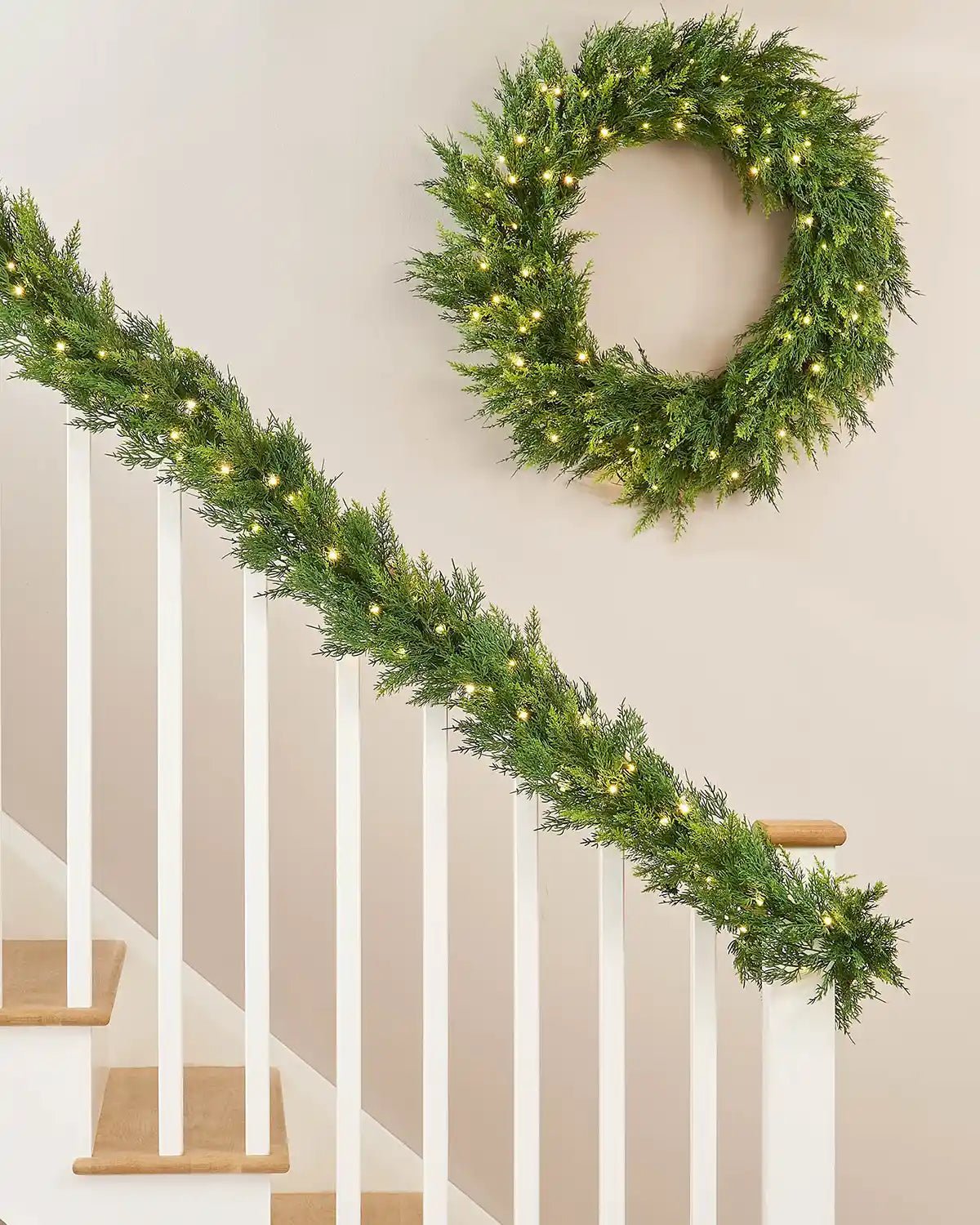 Pre-Lit Cypress Fir Garland, 12 ft — 12 ft / Garland - Image 3
