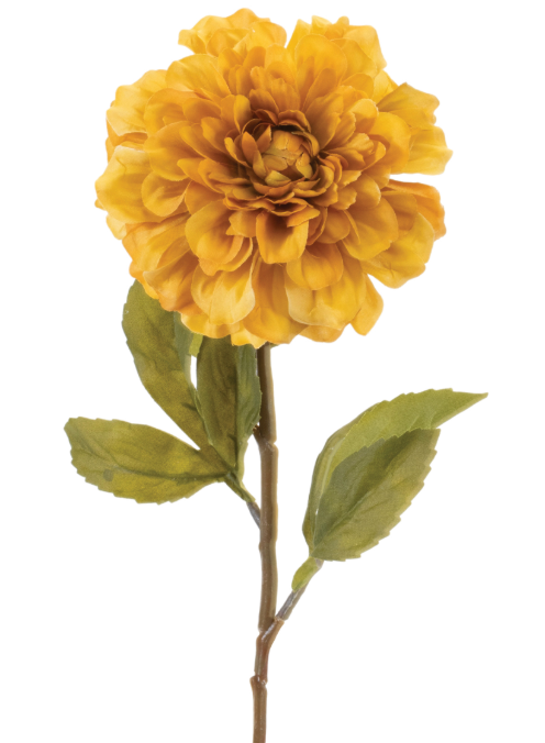Yellow Dahlia Stem 24"