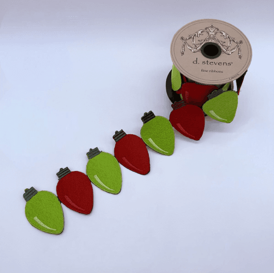 Felt Multicolor Light Bulb Cut-Out Ribbon Garland 3"x3yd