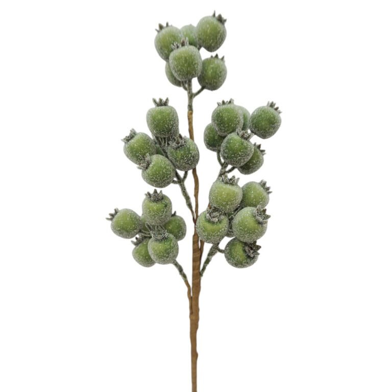 21" Green Berry Spray