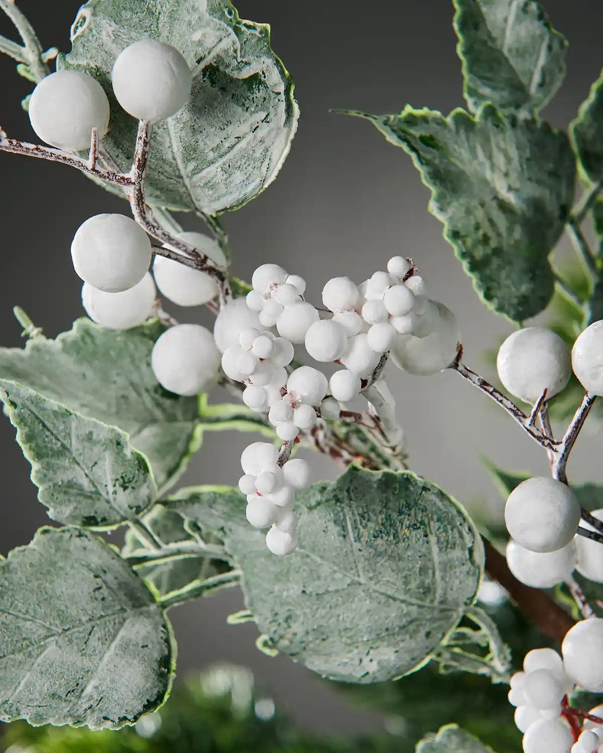 White Artificial Frosted Berries Pick, 25 cm - Image 3