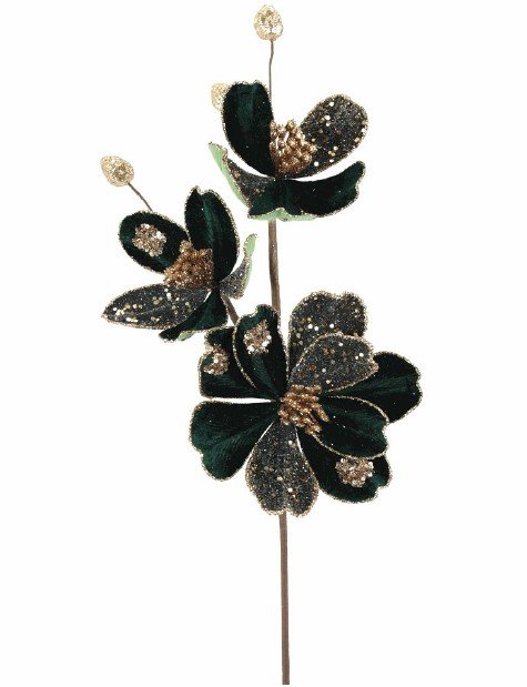 23.5" Green Saucer Magnolia Spray