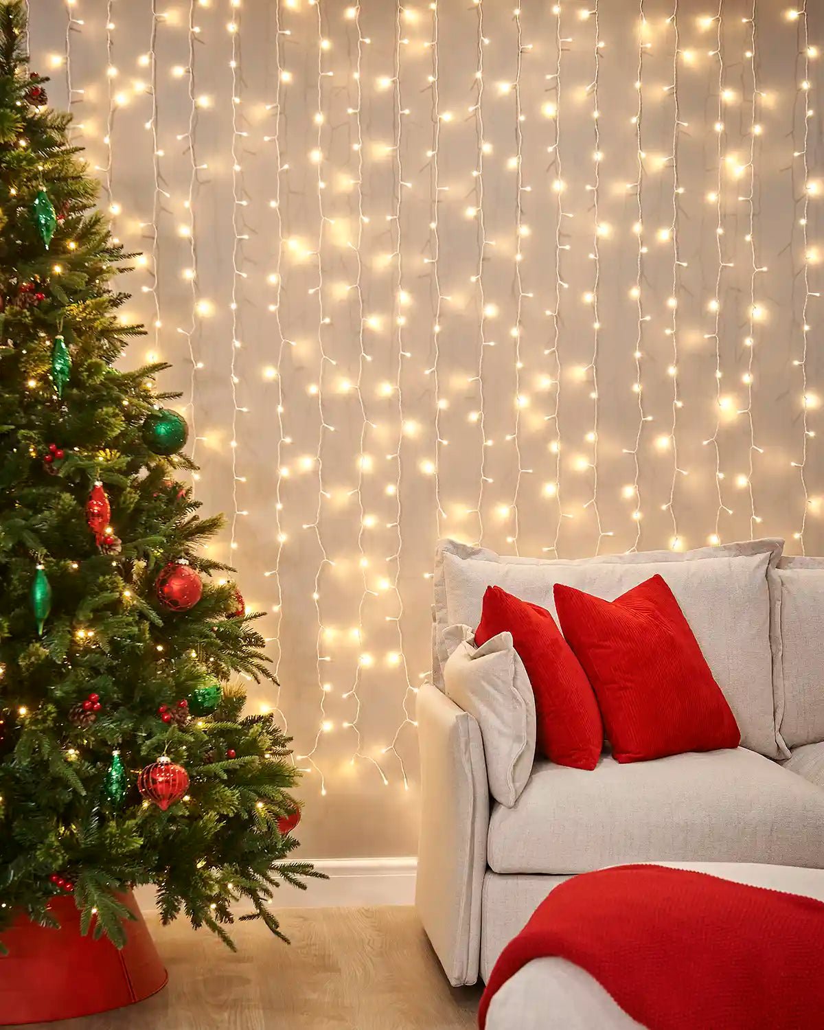 Home Series Connectable Curtain Lights, 2 m x 2.5 m, Warm White - Image 3