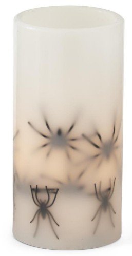 6" Spider Wax LED Flicker Candle w/Timer