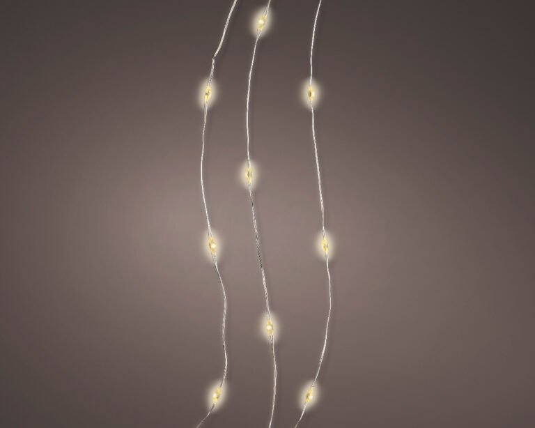 Micro LED Warm White Budget 60 Stringlight Set 9.67 ft. Battery Operated with Silver Wire