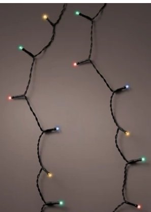 LED Durawise Multi Battery Operated 48 Count Light Set 11.5 ft with Black Wire