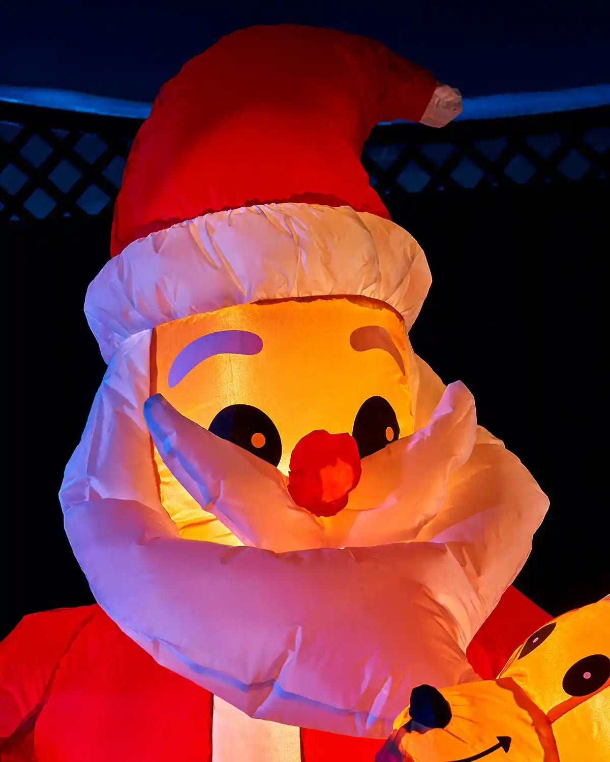 Pre-Lit Inflatable Santa with Dog, 4 ft - Image 3