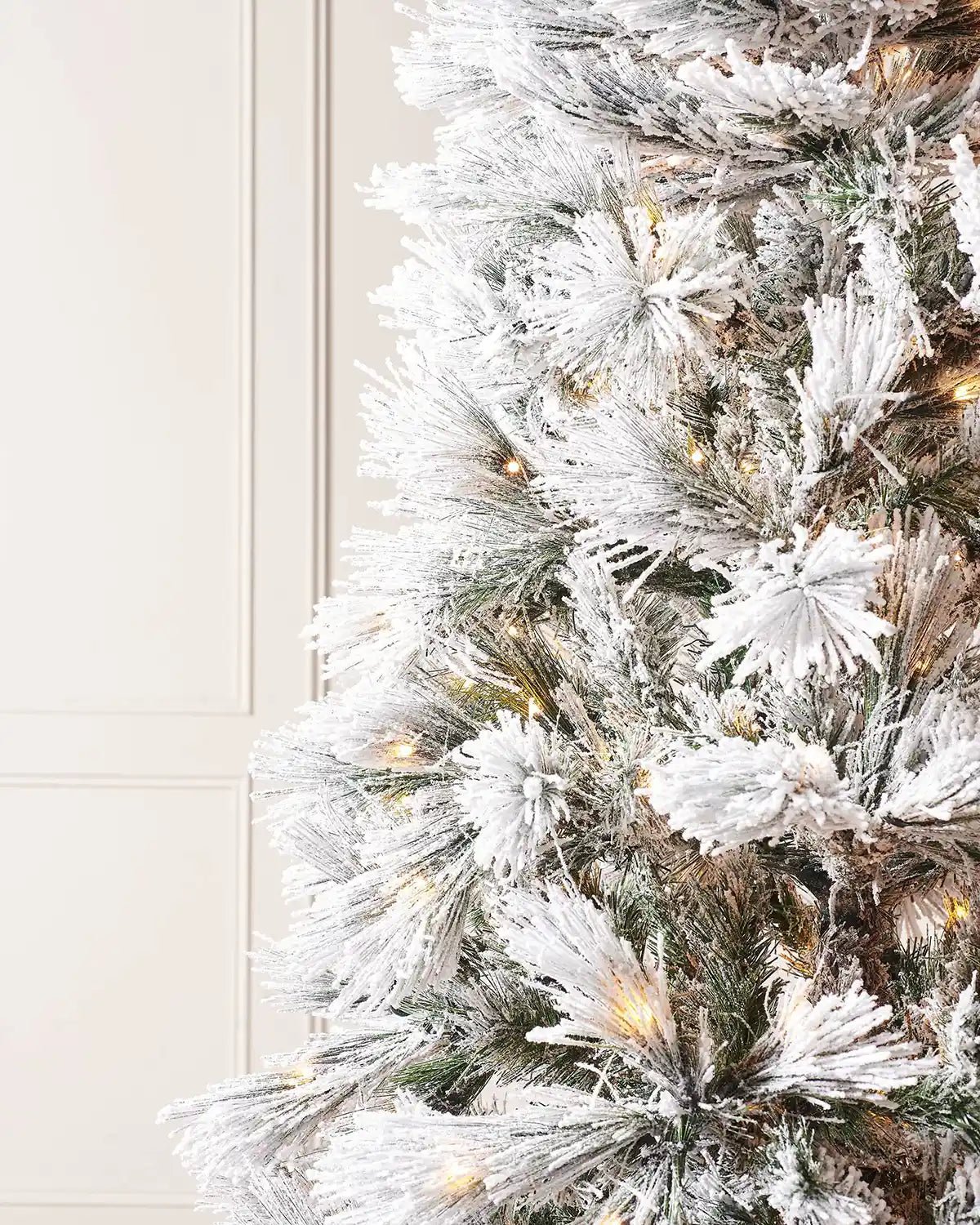 Pre-Lit Snow Flocked Pine Needle Christmas Tree, 5 ft — 5 ft / 1.5 m - Image 2