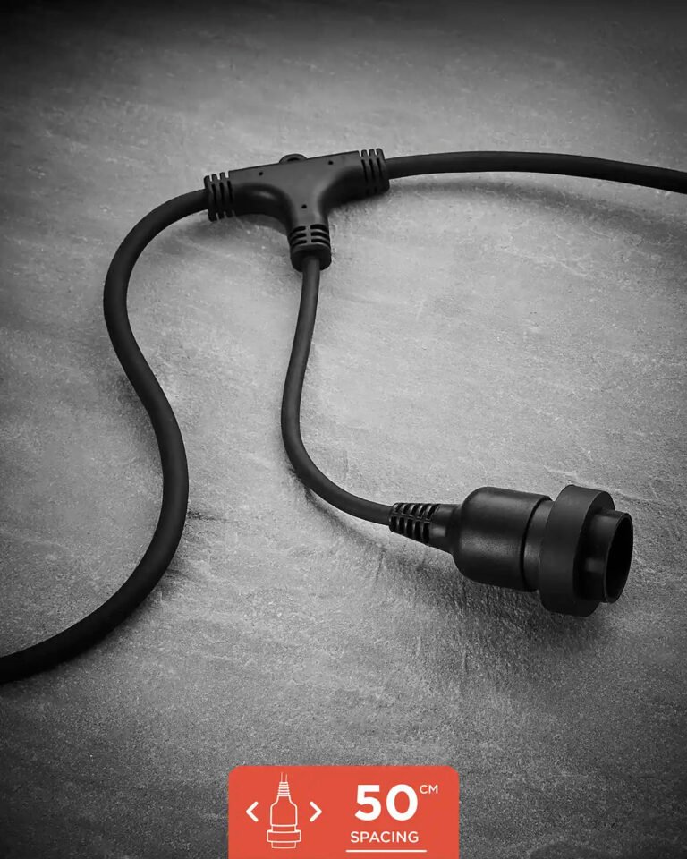 Festoon Series Connectable E27 Long Drop Belt, 10 Sockets, 50 cm Spacing — 5 M