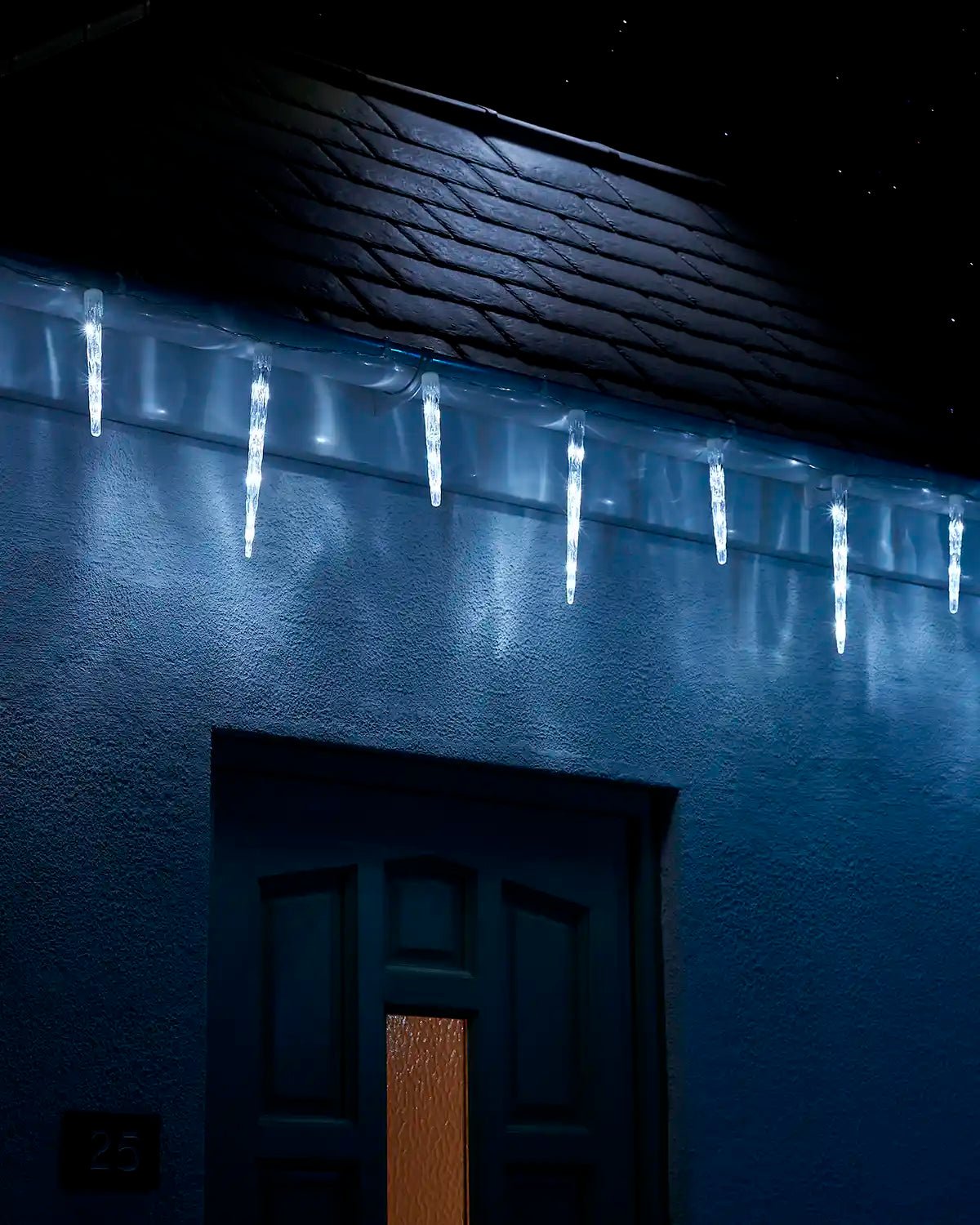 Home Series Connectable Icicle Drop Lights, White - Image 2