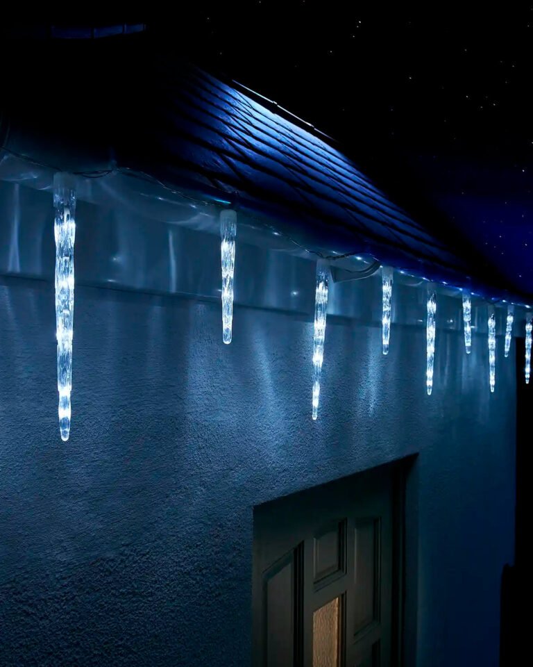 Home Series Connectable Icicle Drop Lights, White