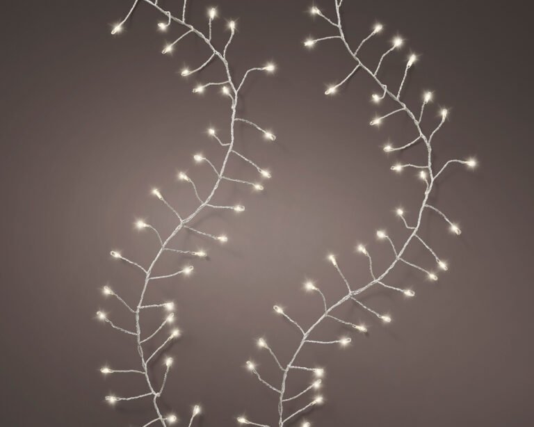 LED Micro Warm White 480 Lights 19.7 ft. Compact Light Set on Silver Wire