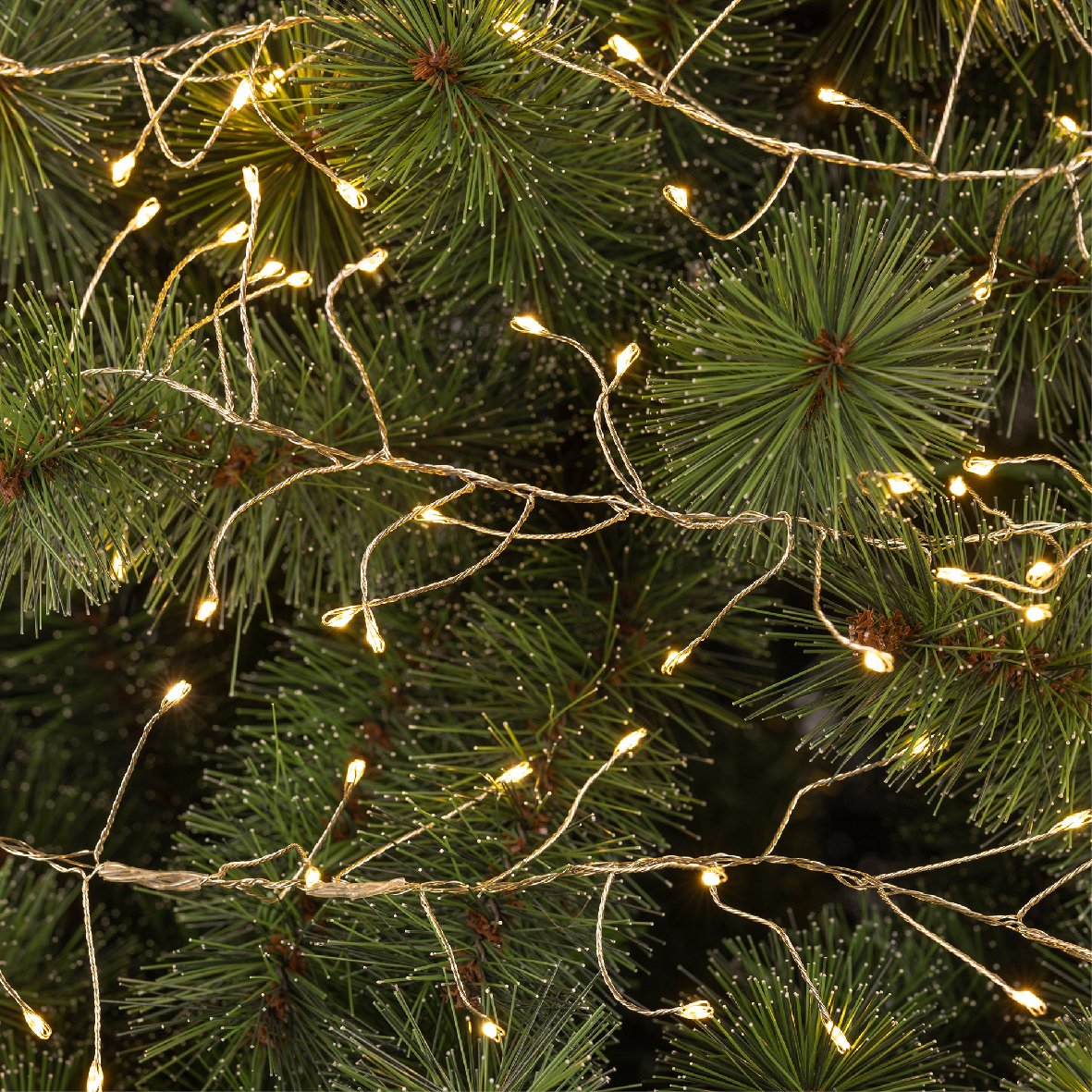 LED Micro Warm White 480 Lights 19.7 ft. Compact Light Set on Silver Wire - Image 3