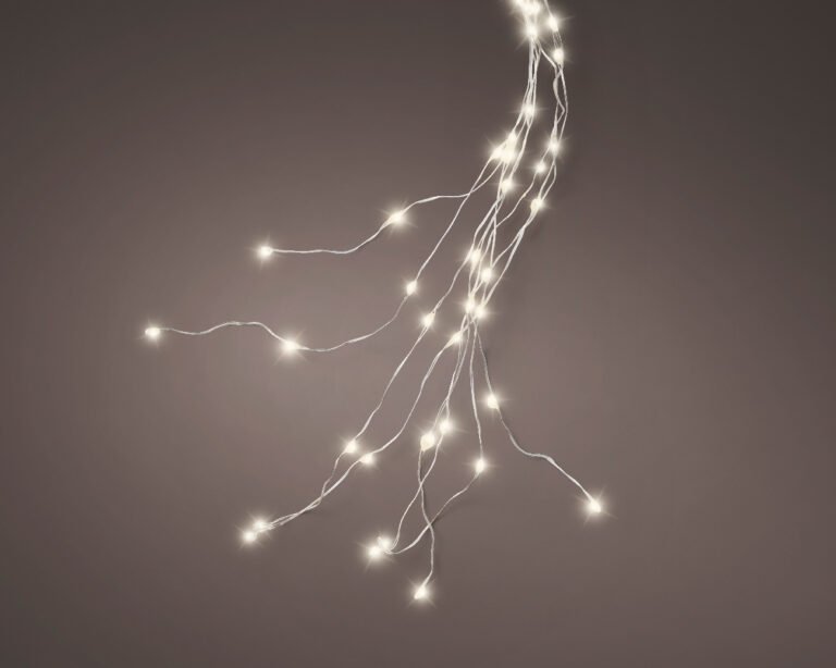 Micro LED Warm White Tree Bunch 832 Light Set 7.91 Ft. with Silver Wire