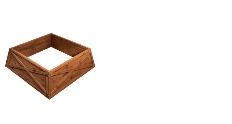 Extra Large Natural Brown Trapezoid Wooden Christmas Tree Skirt