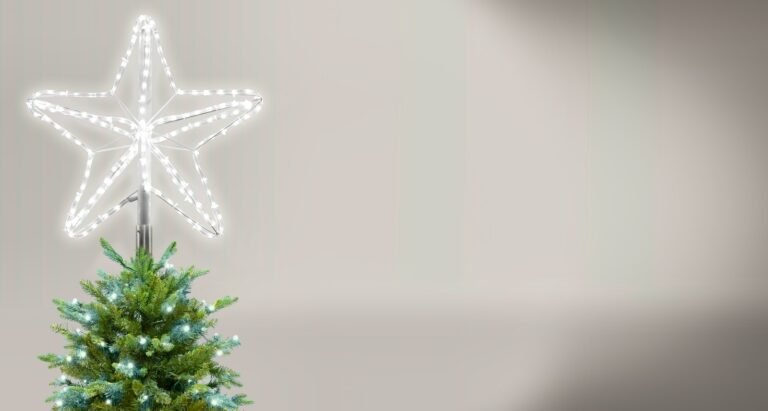 Bright White Pre-lit 60cm Tree Topper - For Giant Outdoor Trees