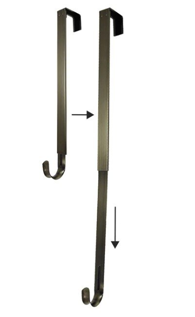 Antique Brass Adjustable Wreath Hanger 20lb max - Image 3