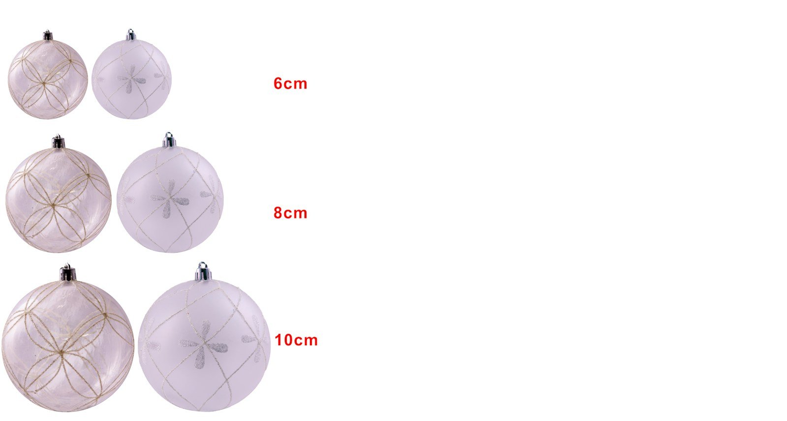 6cm Hand Painted Shatterproof Bauble Design 16 (12 Pack) - Image 5