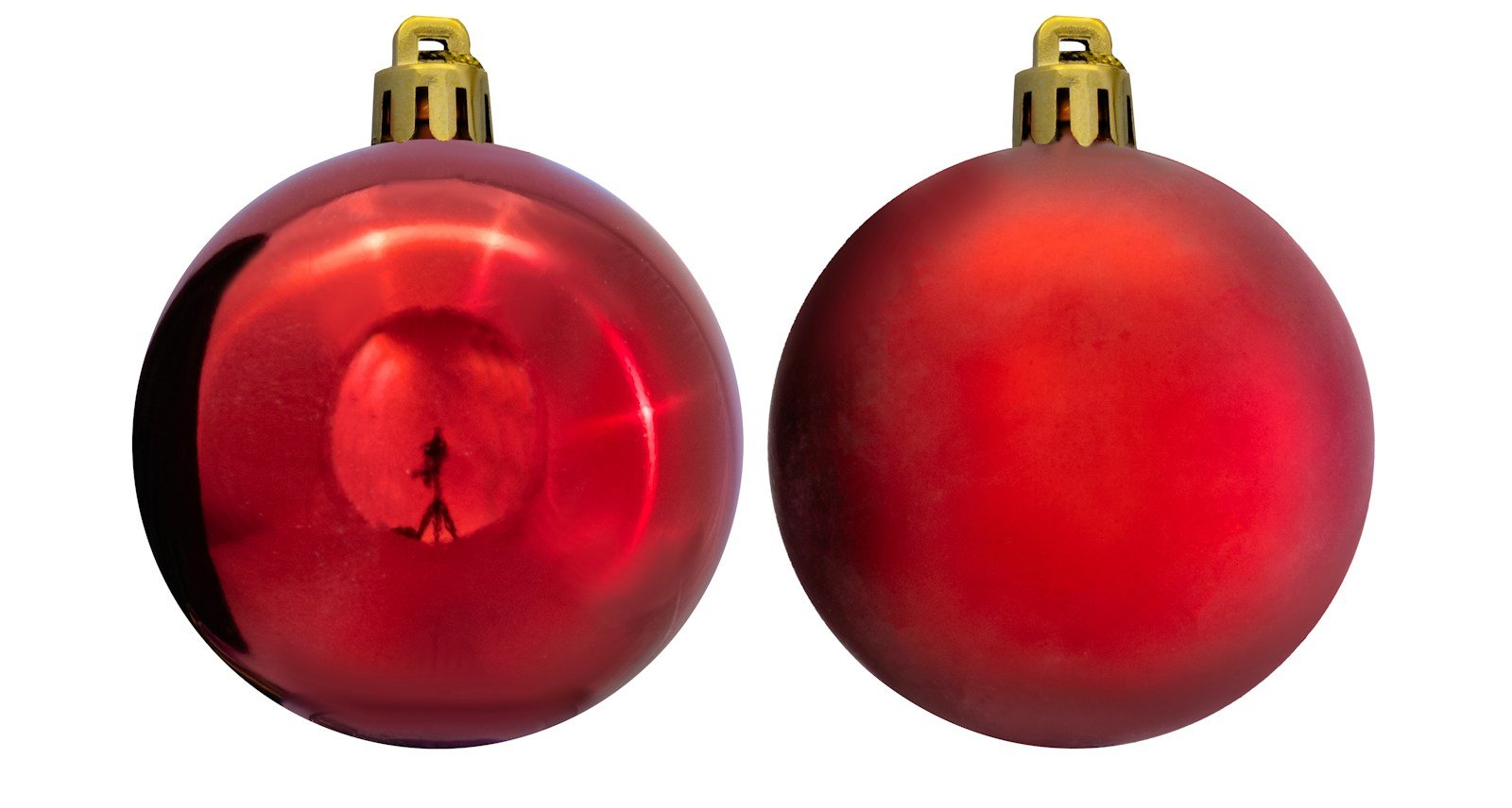 Red Christmas Baubles - 40 Pack - 6cm Shiny & Matt Finish - Image 3
