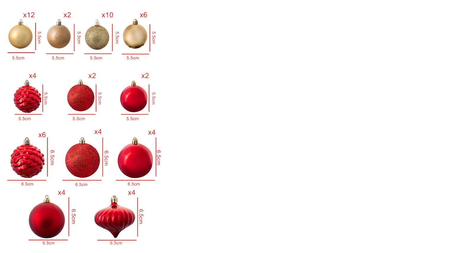 Gilded Berry Bauble 60pc Base Set - Image 2