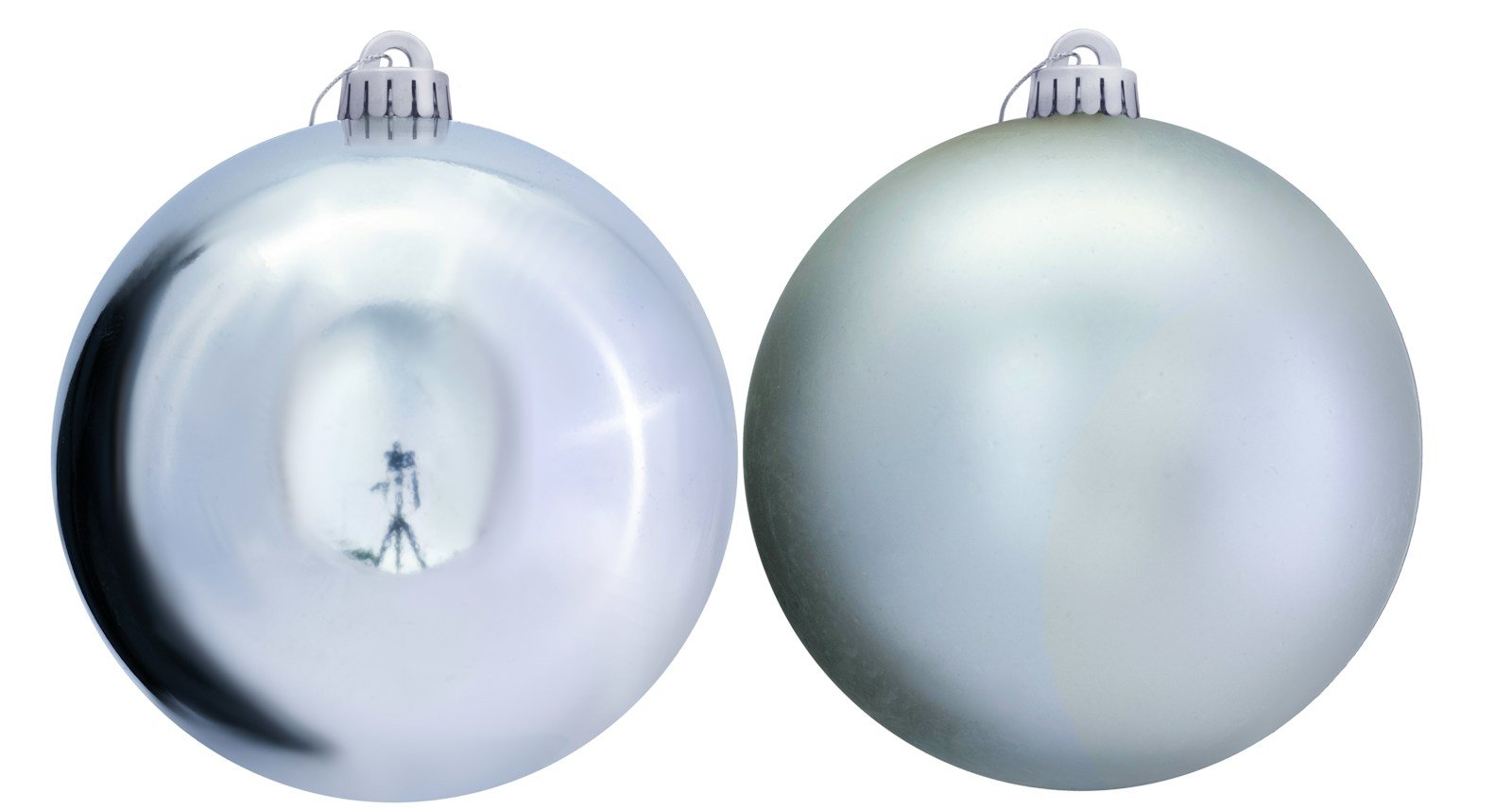 Bulk Silver Bauble Sets Shiny/Matte 6cm-25cm (Indoor/Outdoor use) - Image 3