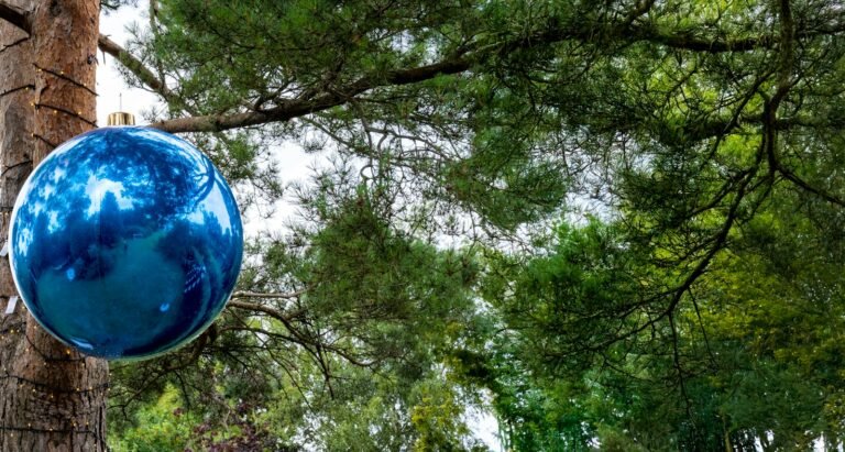 100cm Metallic Blue Inflatable Mirror Ball