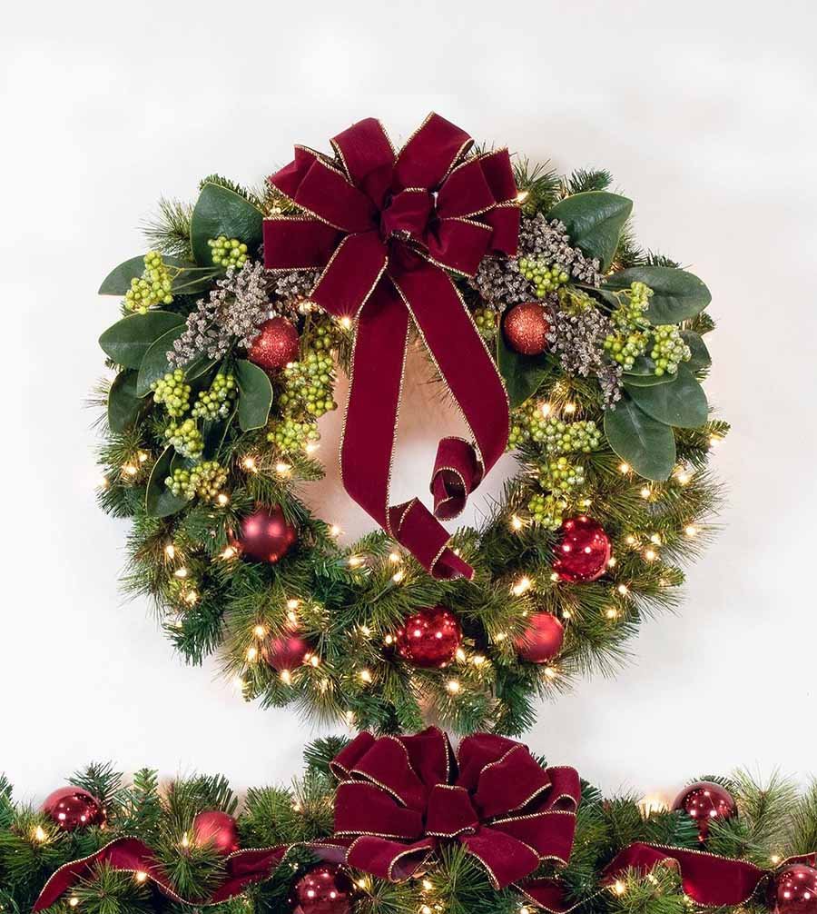 9'X14" Brighton Pine Garland - Clear - Image 3