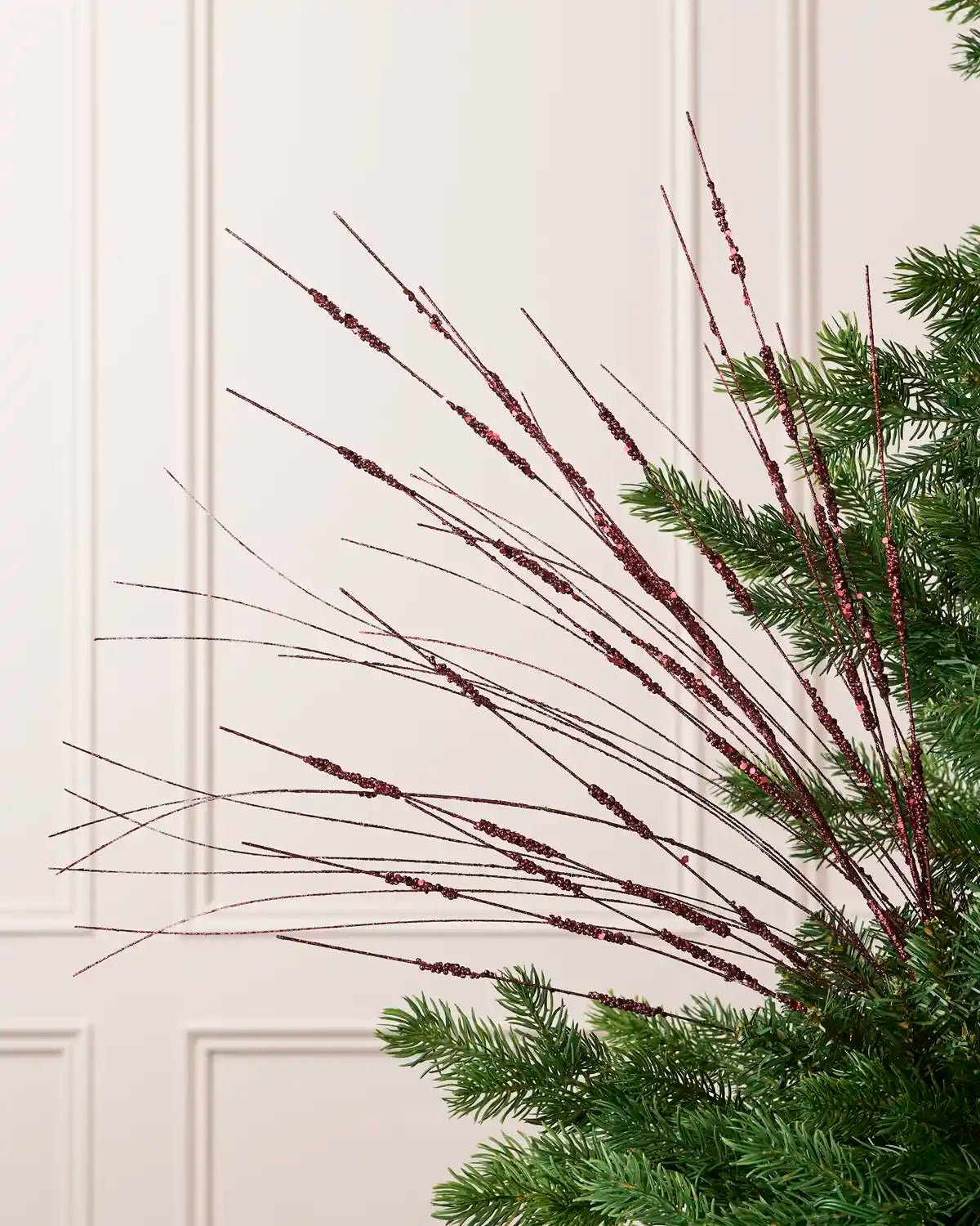 Glitter Wispy Spray, Burgundy, 100 cm