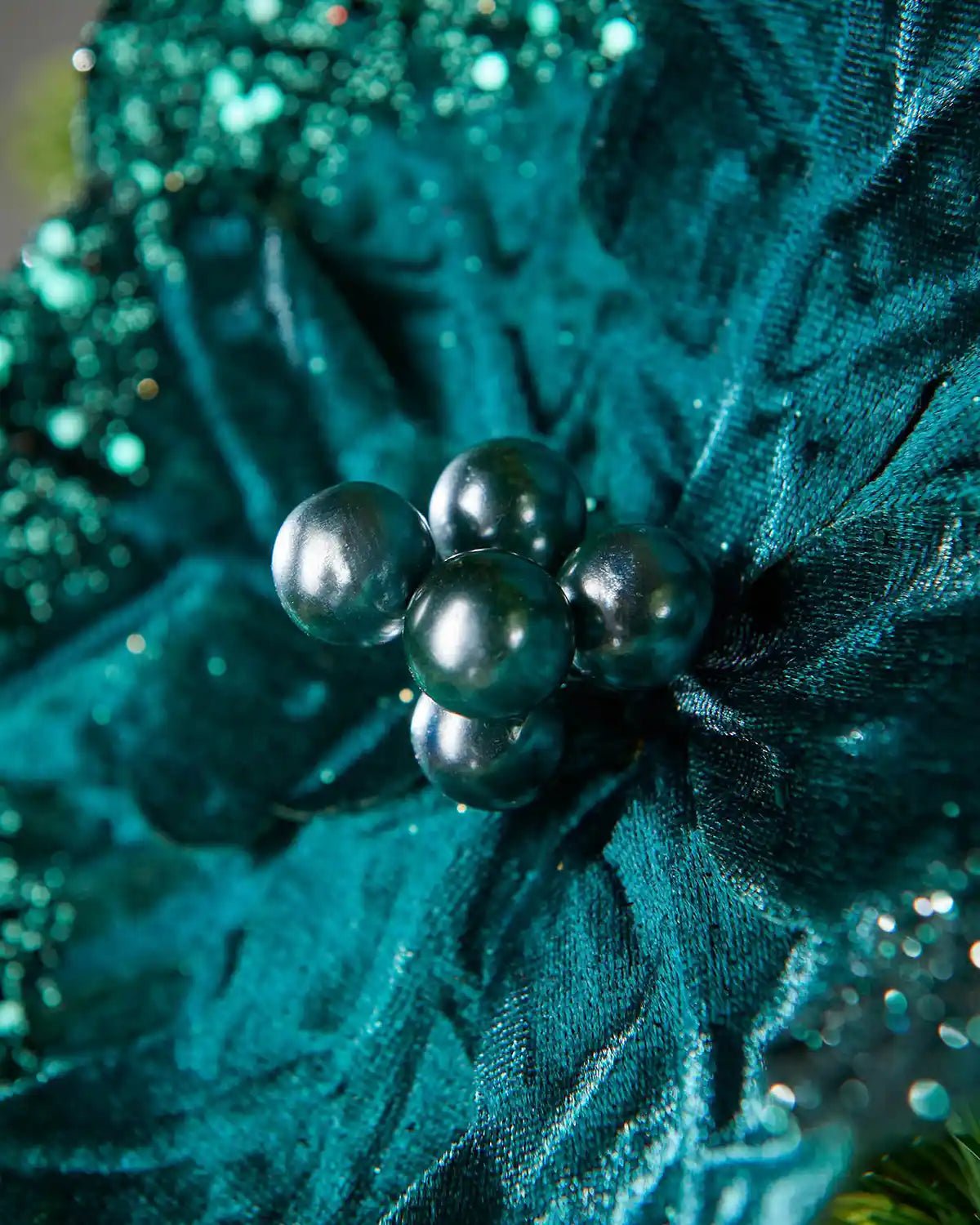Emerald Artificial Poinsettia Flower, 30 cm - Image 3