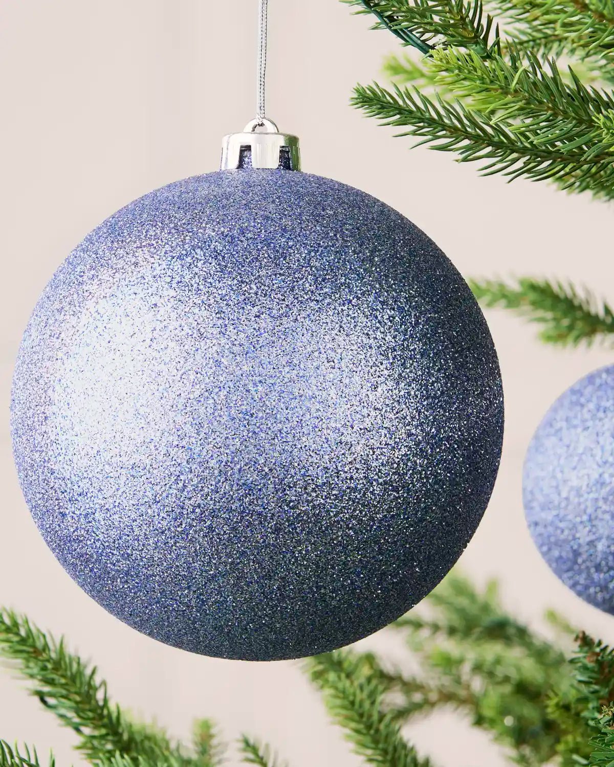 Ice Blue Oversized Shatterproof Bauble, Glitter, 15 cm — 15 cm / Glitter - Image 3