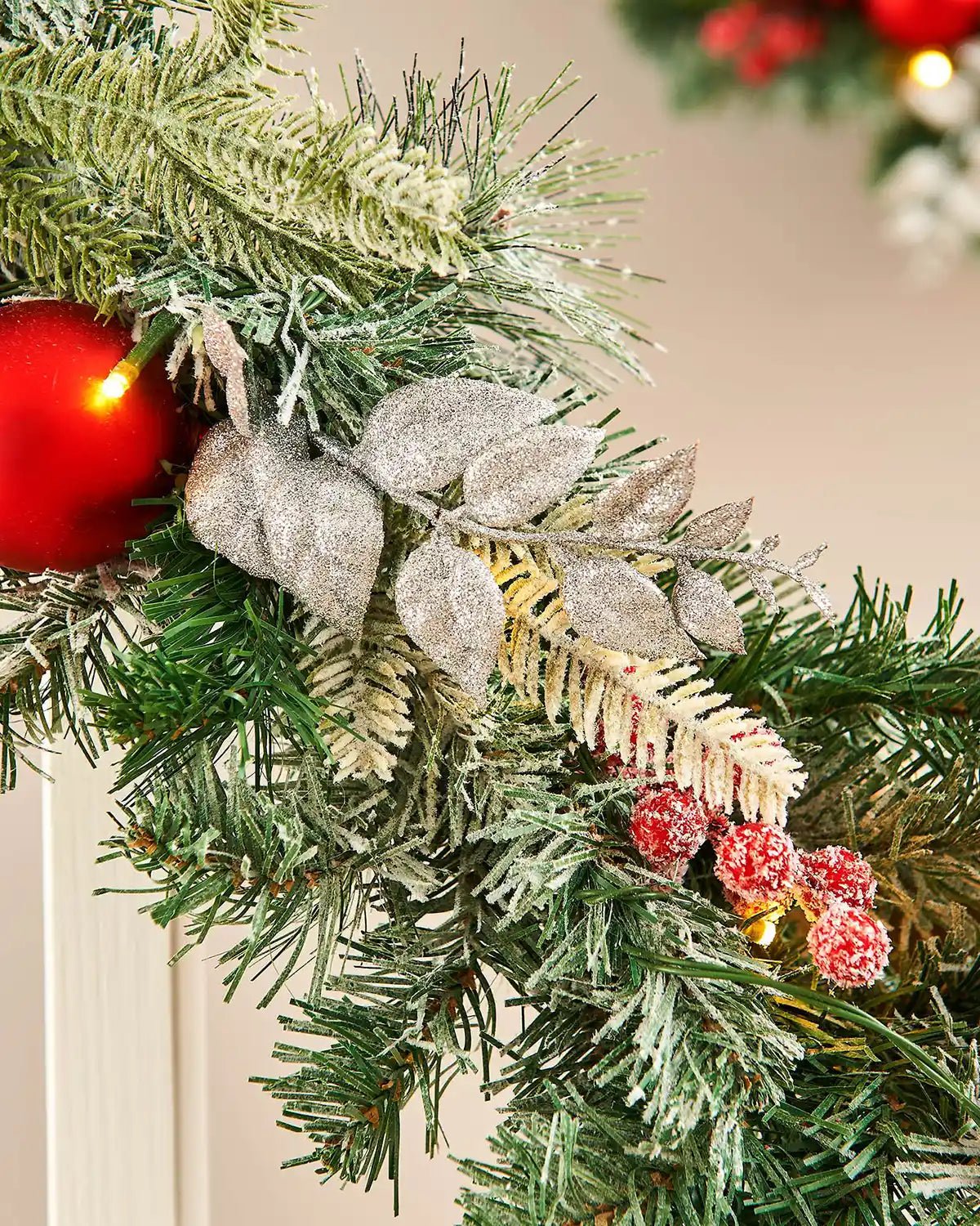 Pre-Lit Decorated Garland, Frosted Berry, 6 ft — Garland / 6 ft - Image 2