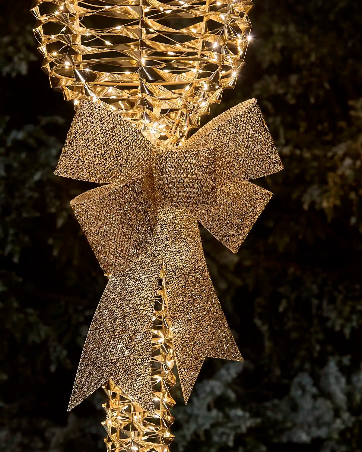 Pre-Lit Twinkling Gold Lamp Post, 6 ft - Image 2