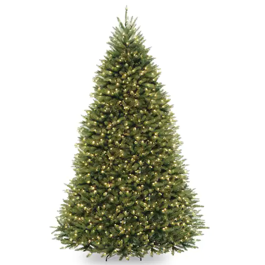 9ft. PowerConnect Dunhill Fir Tree Artificial Christmas Tree, Clear Lights