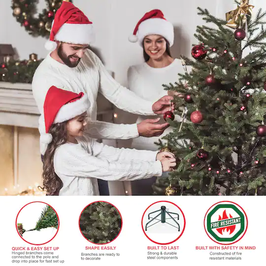 7.5ft. Pre-Lit Royal Majestic Fraser Fir Artificial Christmas Tree, Clear Lights — Height: 7.5' - Image 3
