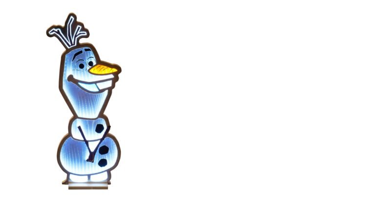 65cm Frozen Olaf Light-up Infinity Mirror - Disney Licensed