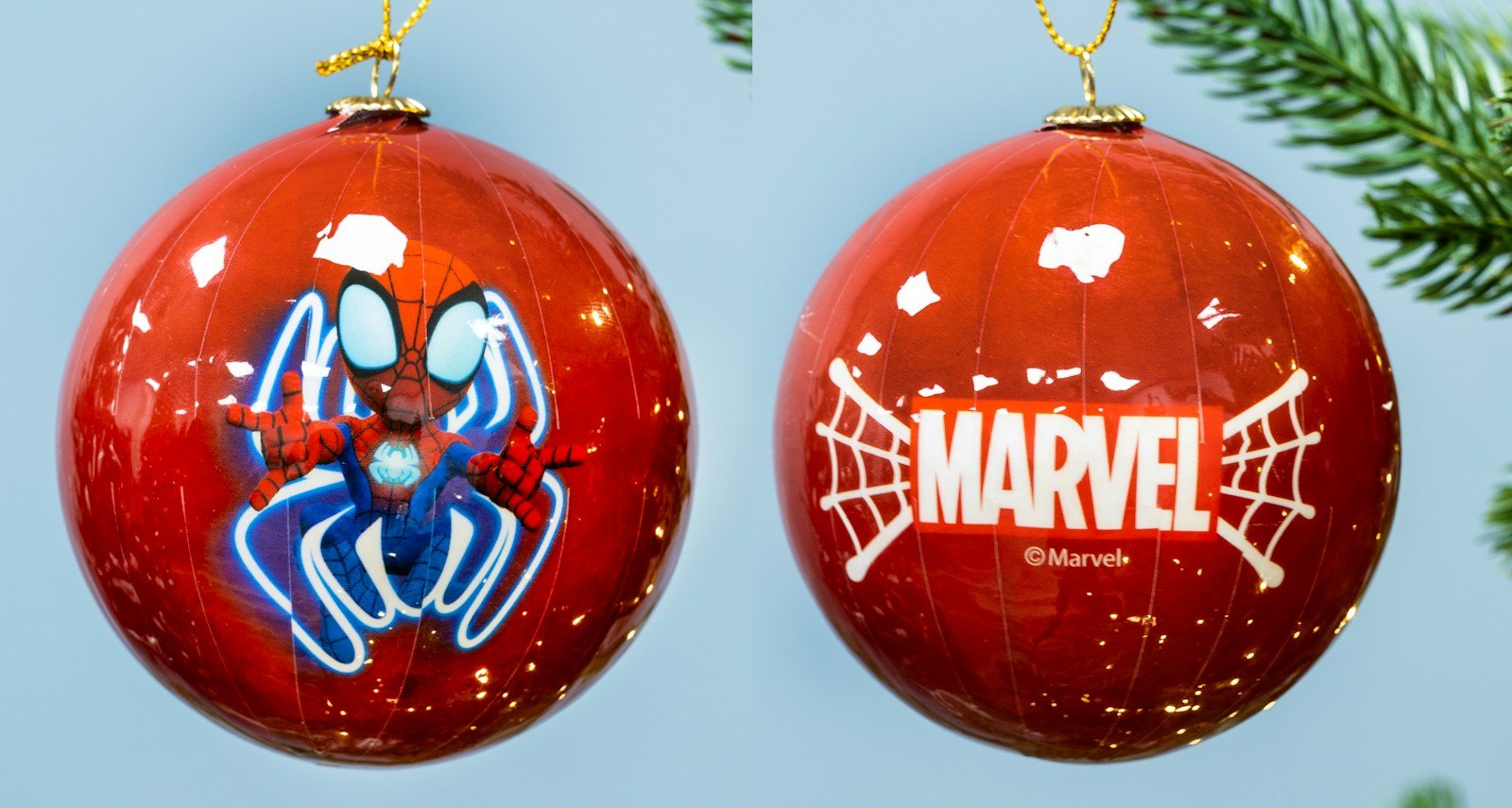 7.5cm Comic Book Spidey Baubles (4pc) - Marvel Licensed - Image 5