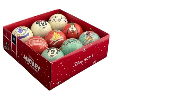 9pc Retro Mickey Mouse & Friends Baubles - Disney Licenced