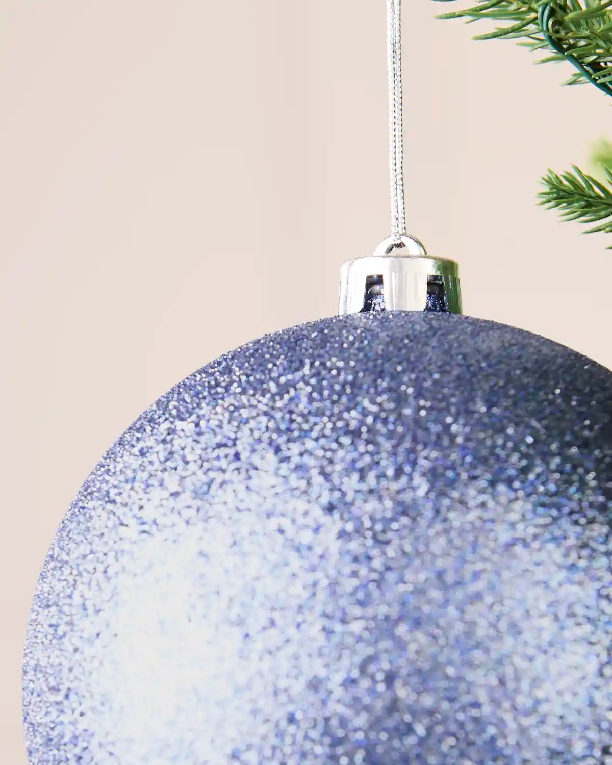 Ice Blue Oversized Shatterproof Bauble, Glitter, 15 cm — 15 cm / Glitter - Image 4