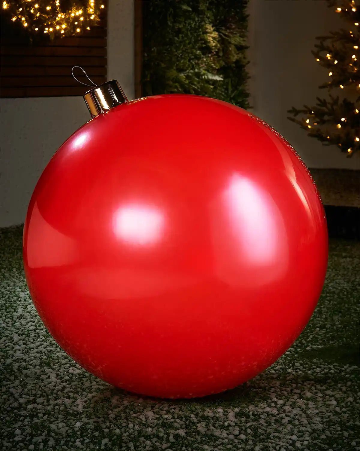 Red Inflatable Christmas Bauble, 76 cm — Red / XL