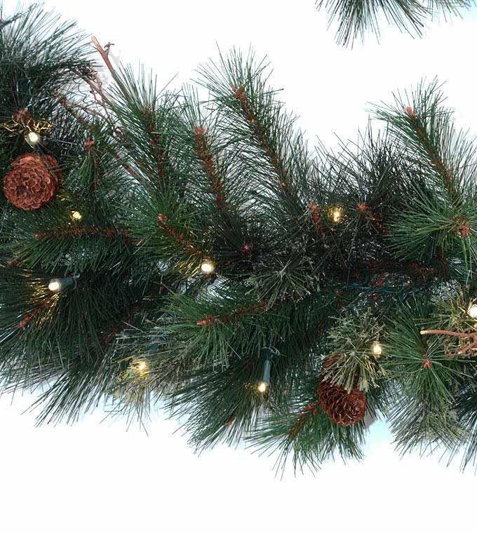 9'x12" Foxtail Mixed Pine Garland - Unlit