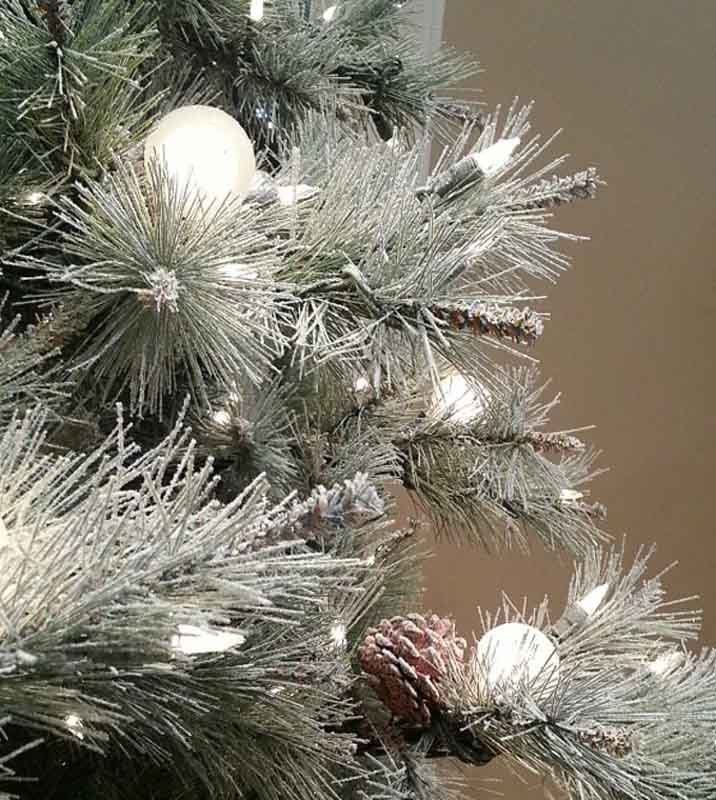 6.5' Frosted Elegance Tree - Clear LED - Image 2