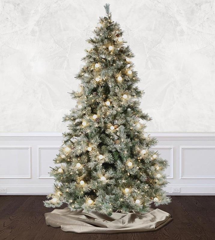 6.5' Frosted Elegance Tree - Clear LED - Image 4