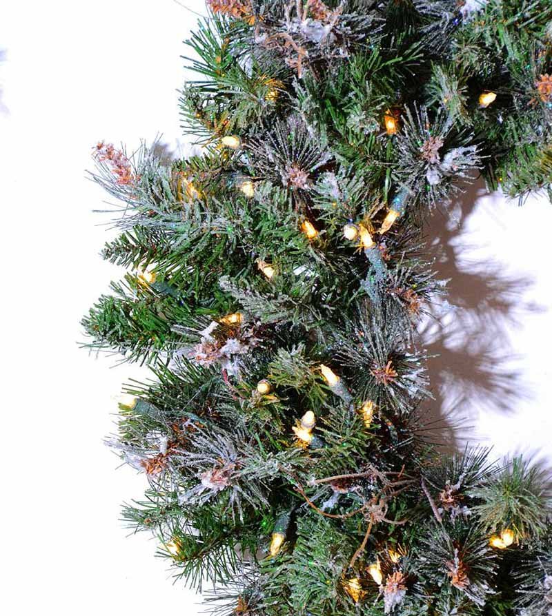 Frosted Virginia Wreath and Garland - Image 3
