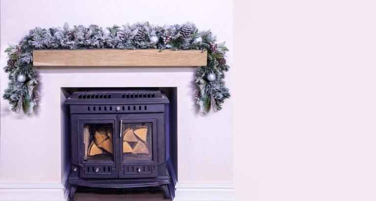 180cm Frosted Decorated Mixed Pine Garland with White Baubles
