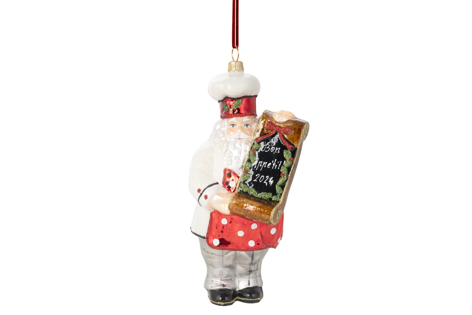 Huras Family Bon Appetit From the Chef European Blown Ornament (No Date)
