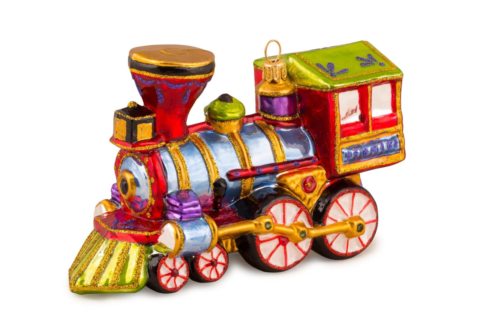 Huras Family North Pole Steam Locomotion European Blown Ornament - Image 2